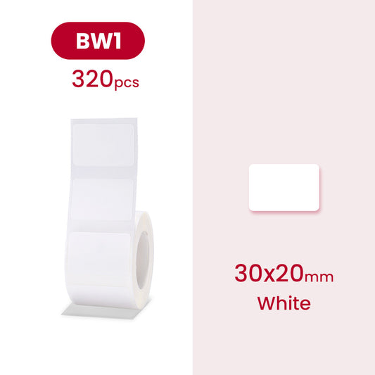 B Series Label - White