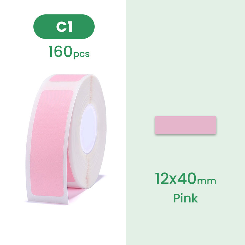 Niimbot 160 Pcs D11 Label Maker Tape Pink Name File Folder Address Waterproof Labels Sticker for Daycare, School, Travel, Baby Bottles