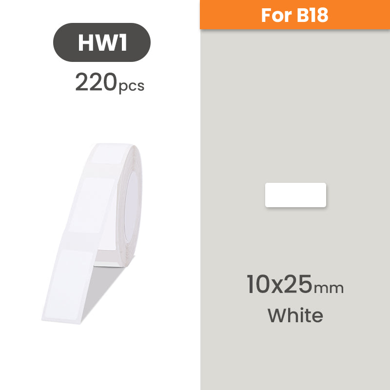 B18 Label Sticker - White